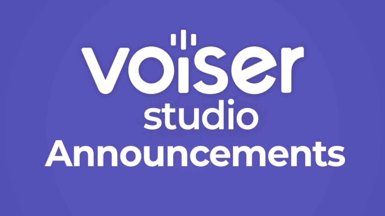 Make Announcements by AI - Voiser Studio