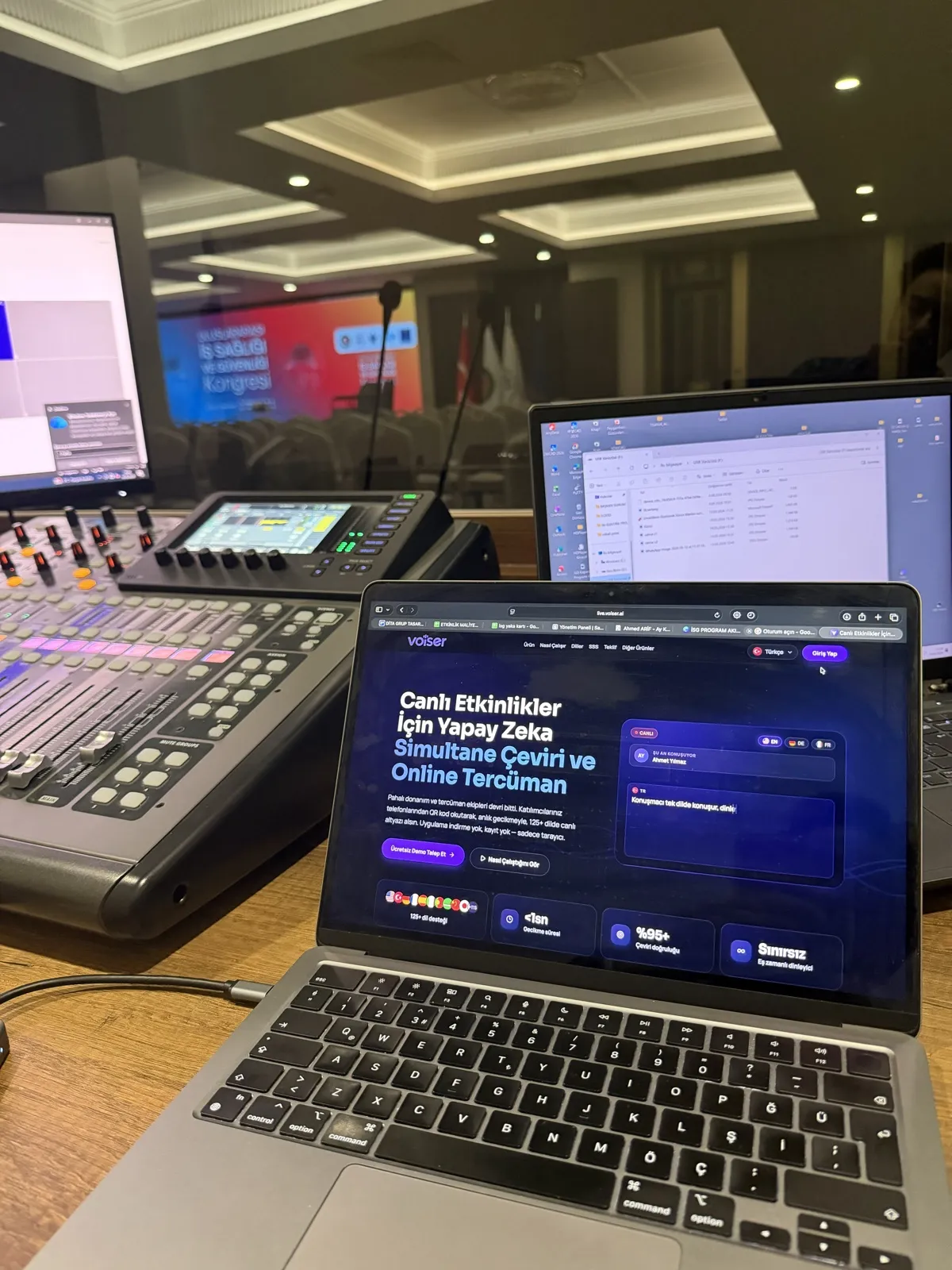 Voiser Live simultaneous translation event setup 3